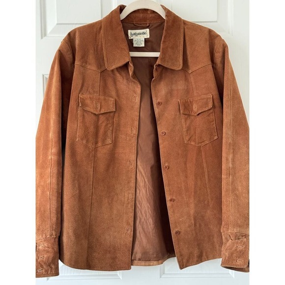 bagatelle Jackets & Blazers - Vintage Genuine Suede Western Leather Shacket Size 12‎ Penny Lane Style